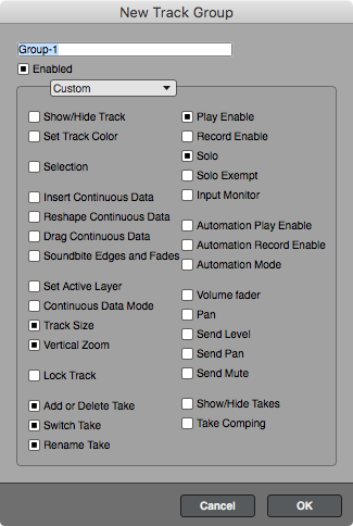 Track Grouping Preferences
