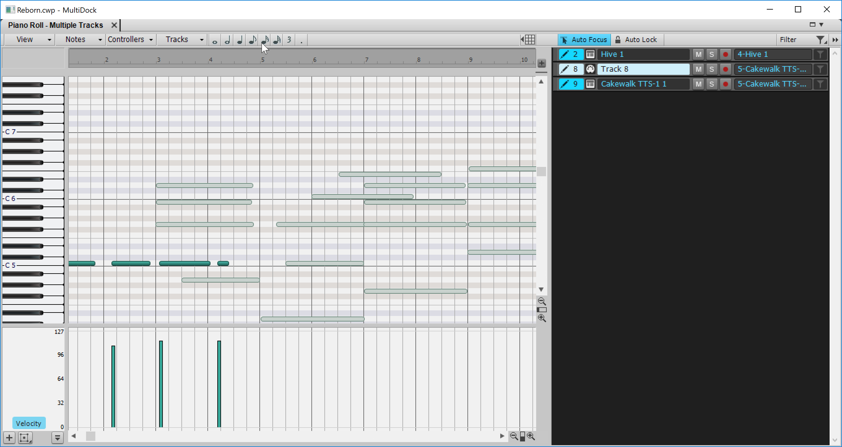 Multitrack MIDI Editing