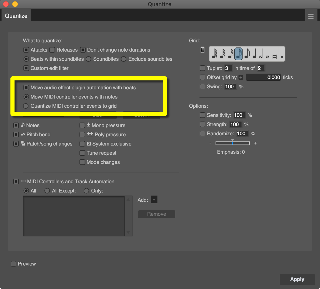 cubase 5 quantize midi