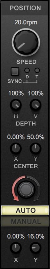 Speaker Position Controls