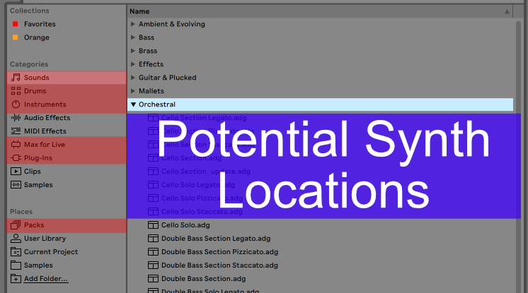 Synthesizer Locations