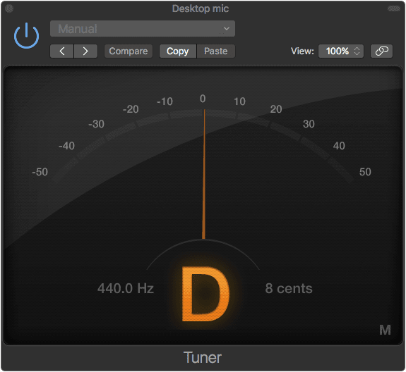 guitar tuner logic pro x