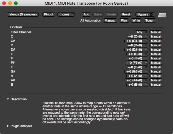 MIDI Note Transpose