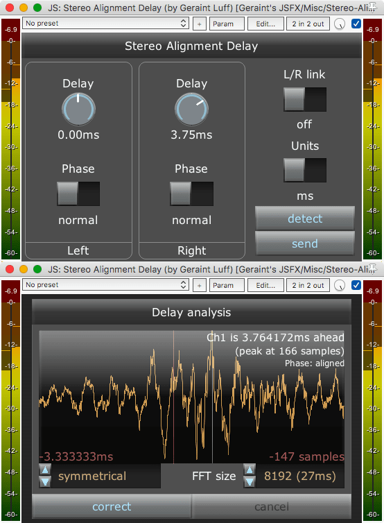 Stereo Alignment Delay