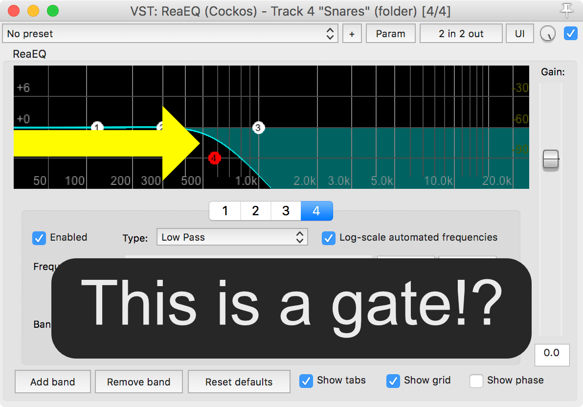 Drum Frequency Noise Gating