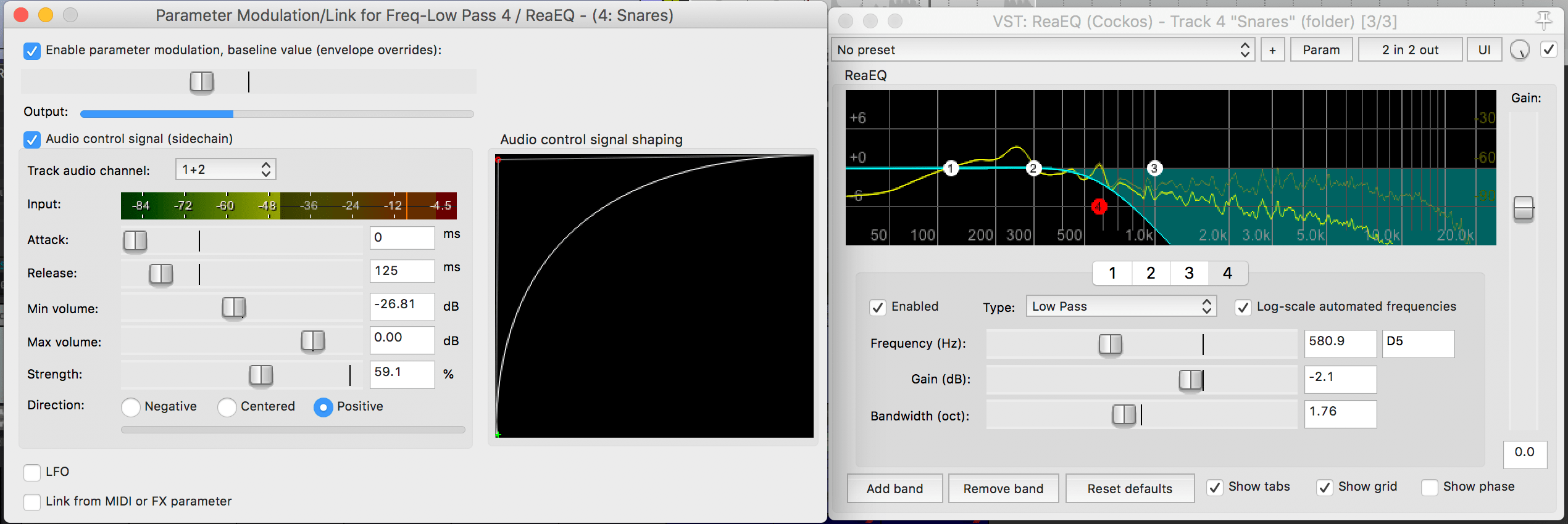 Snare transient not compensated