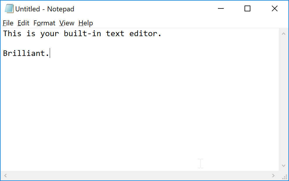 Windows Text Editing brilliancy